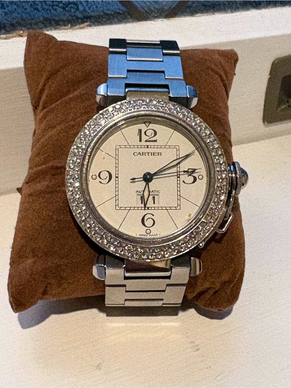 Cartier Pasha 35mm Diamond Set Bezel - Authentic gently worn